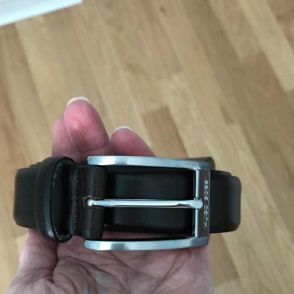 Men’s Hugo Boss Dark Brown Leather Belt